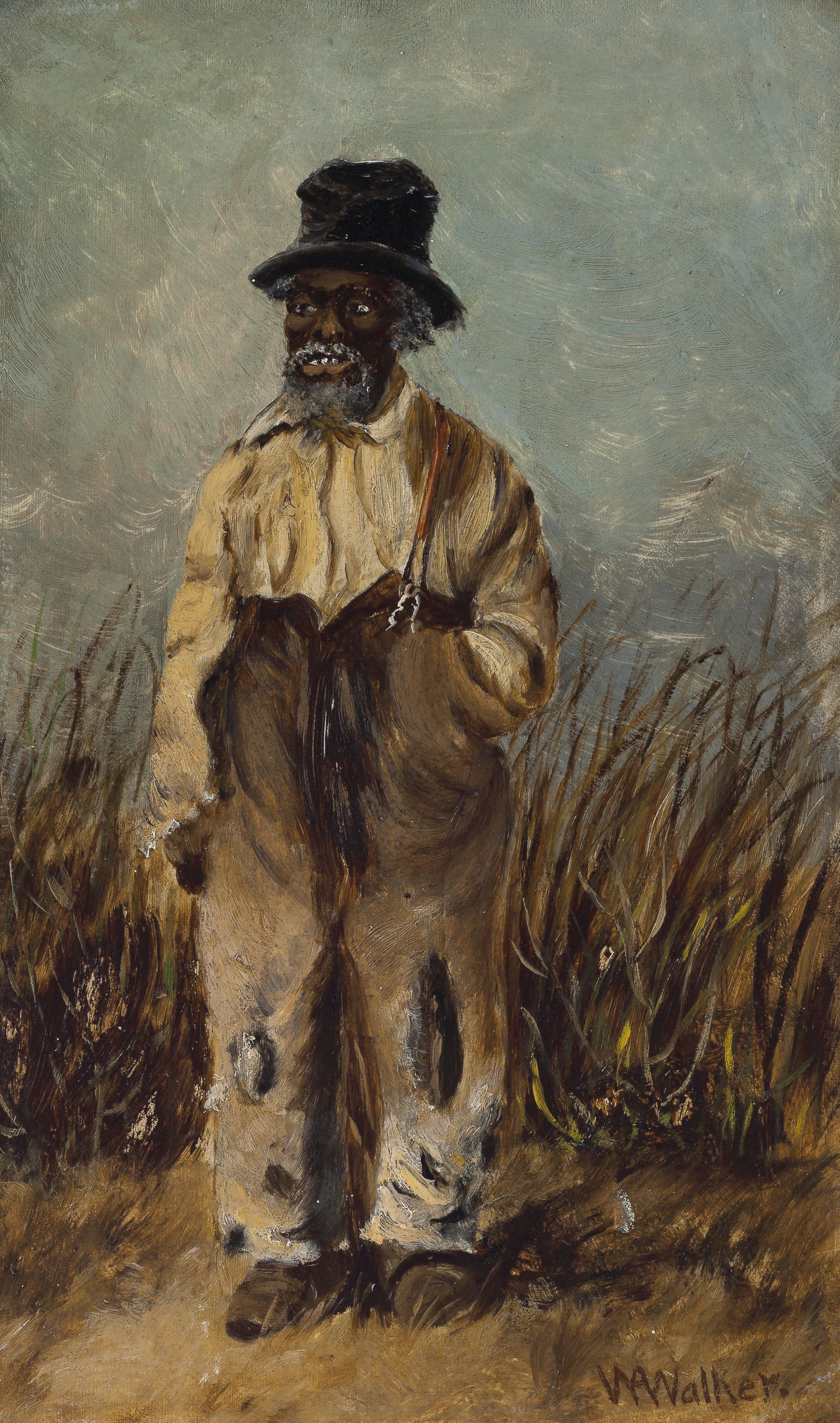 {{ product_title }} Fine Art Print | {{ product_vendor }} Jakero77 William Aiken Walker - Man With One Suspender (1880s) Fine Art Print Art Print  Jakero77