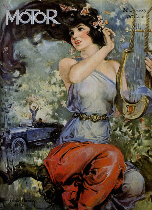 {{ product_title }} Fine Art Print | {{ product_vendor }} Jakero77 Howard Chandler Christy - Motor Advertising Show (1923) Fine Art Print Art Print  Jakero77