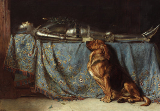 {{ product_title }} Fine Art Print | {{ product_vendor }} Jakero77 Briton Riviere - Requiescat (1888) Loyal Dog Fine Art Print Art Print  Jakero77