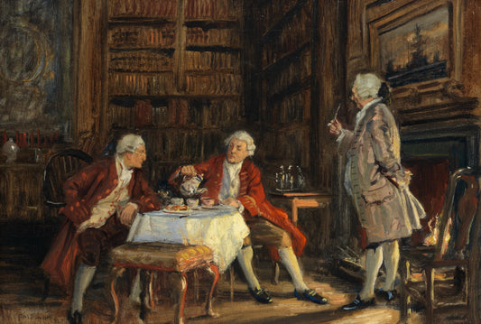 {{ product_title }} Fine Art Print | {{ product_vendor }} Jakero77 Frank Moss Bennett - Scholars Taking Tea (1925) Fine Art Print Art Print  Jakero77