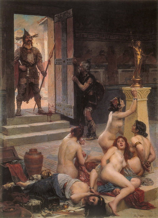 {{ product_title }} Fine Art Print | {{ product_vendor }} Jakero77 Paul Joseph Jamin - Brennus Spoils of Battle (1893) Harem Art Print Art Print  Jakero77