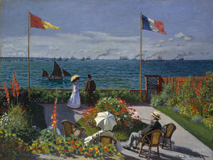 Claude Monet - The Garden at Sainte-Adresse (1866-67) - 17" x 22" Fine Art Print