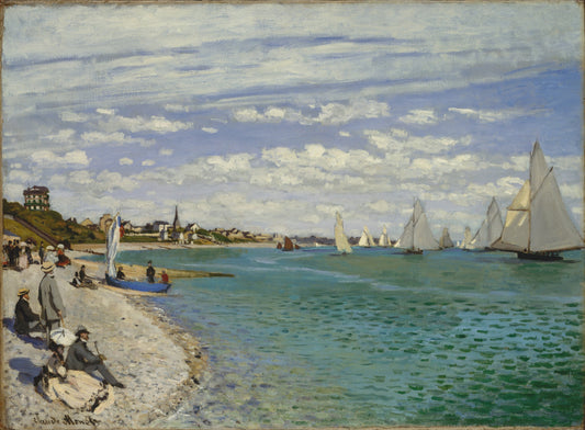 {{ product_title }} Fine Art Print | {{ product_vendor }} Jakero77 Claude Monet - Regatta at Sainte-Adresse (1867) Sailing Art Print  Jakero77