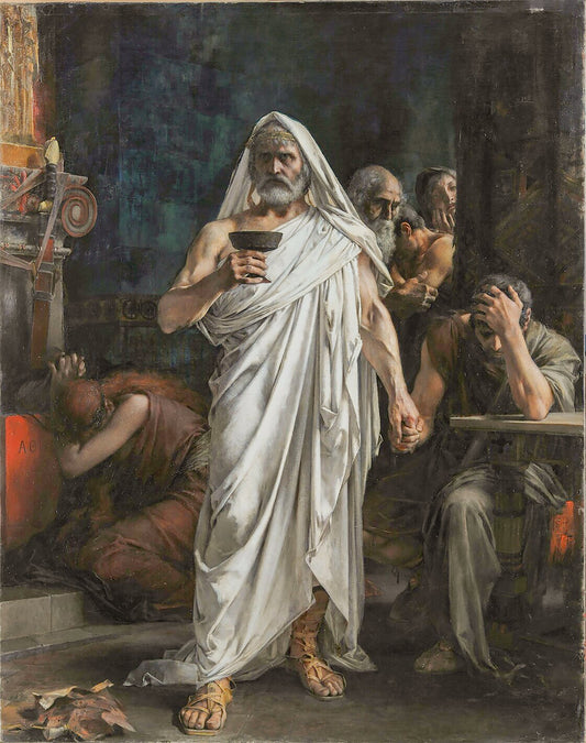 {{ product_title }} Fine Art Print | {{ product_vendor }} Jakero77 Henri-Camille Danger - Thémistocle Drinks the Poison (1887) Art Print  Jakero77