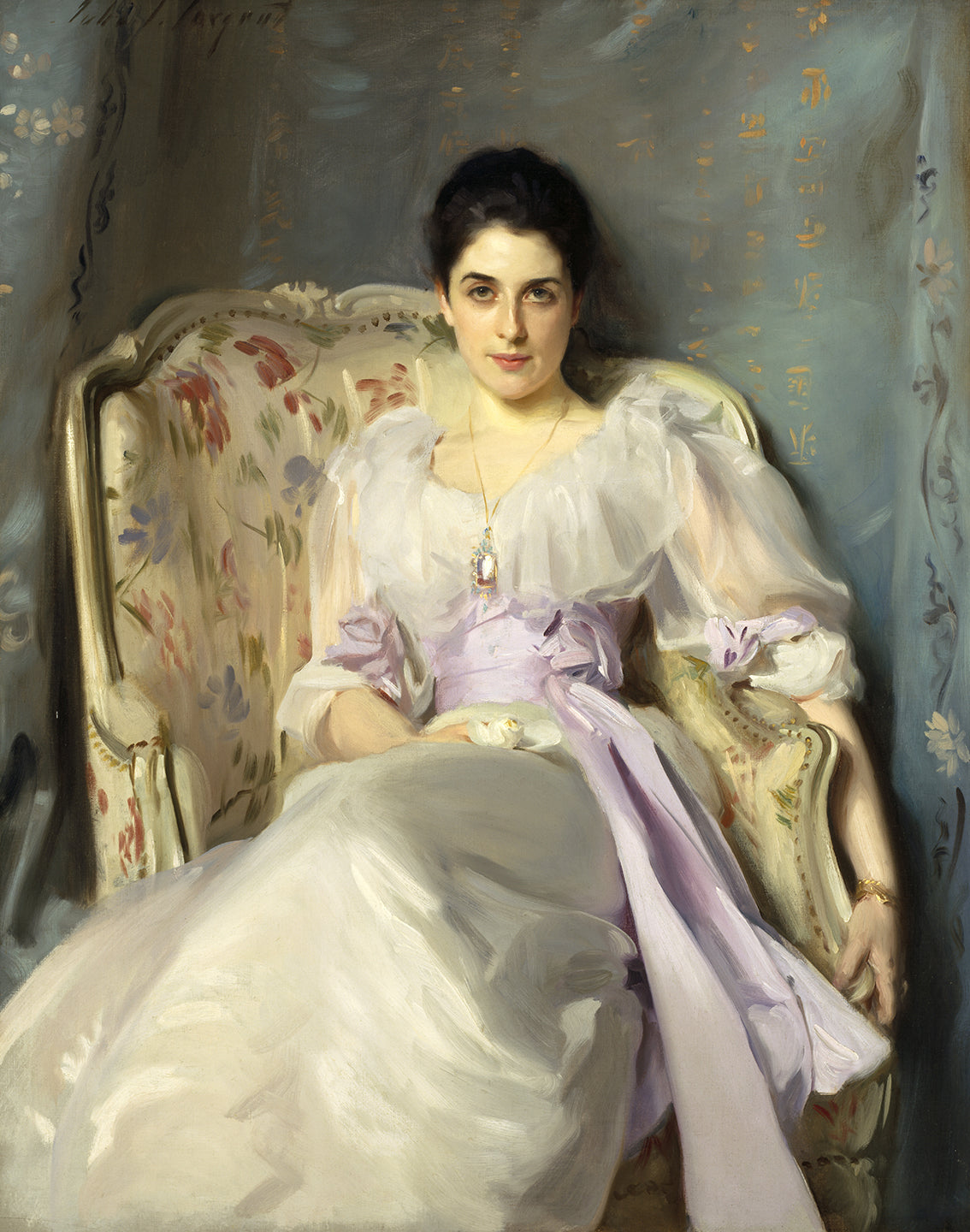 {{ product_title }} Fine Art Print | {{ product_vendor }} Jakero77 John Singer Sargent - Portrait Lady Agnew of Lochnaw (1892) Art Print  Jakero77