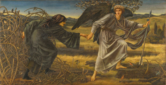 {{ product_title }} Fine Art Print | {{ product_vendor }} Jakero77 Edward Burne-Jones - Love and the Pilgrim (1896-97) Fine Art Print Art Print  Jakero77