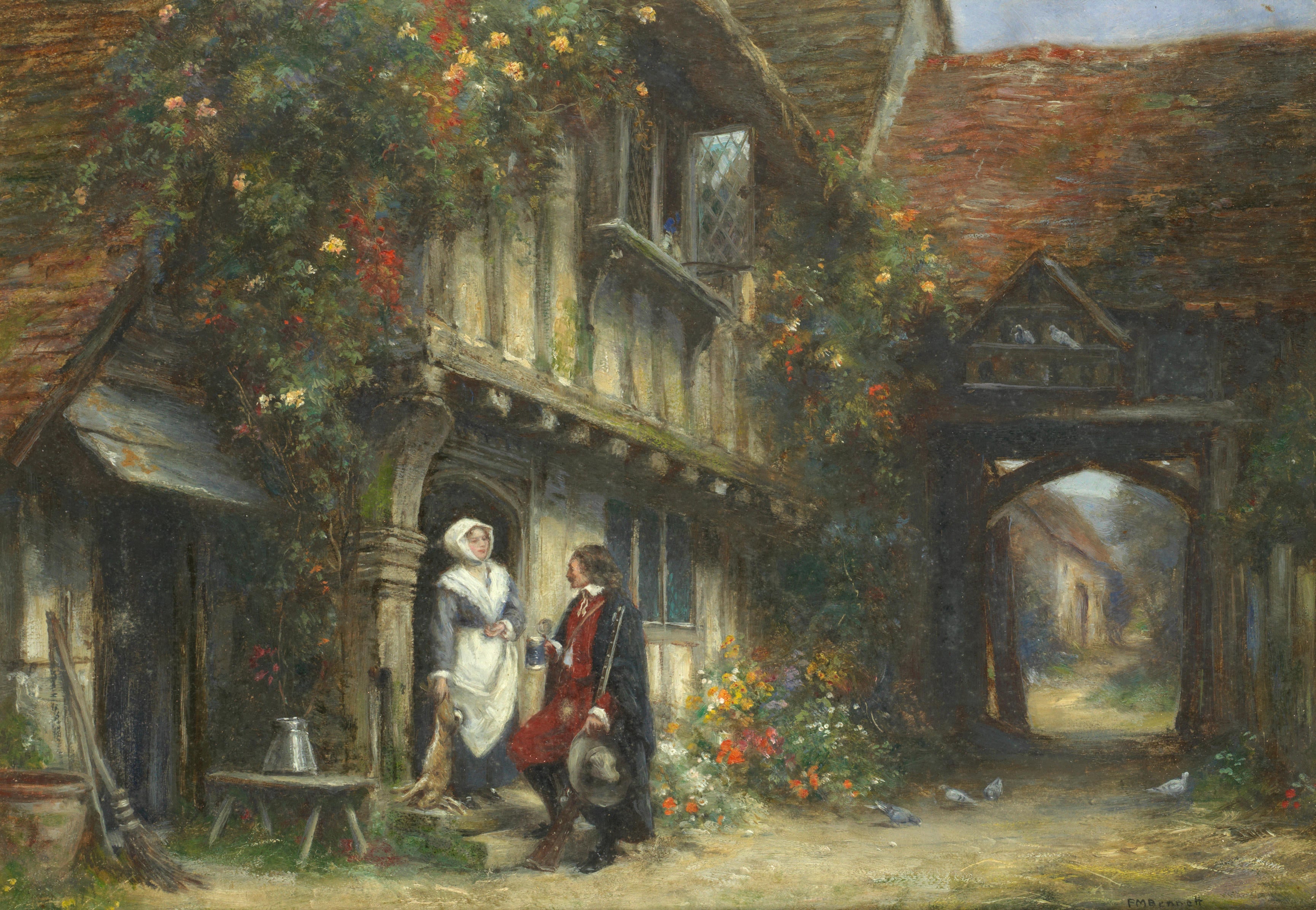 {{ product_title }} Fine Art Print | {{ product_vendor }} Jakero77 Frank Moss Bennett - The Hunter's Gift (circa 1900) Fine Art Print Art Print  Jakero77