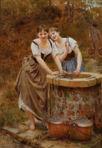 Vlacho Blaise Bukovak - The Wishing Well (Paris, 1890) - 17"x22" Fine Art Print