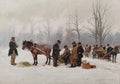 {{ product_title }} Fine Art Print | {{ product_vendor }} Jakero77 Stanislaw Maslowski - Hunting in Warsaw (1900) Fine Art Print Art Print  Jakero77