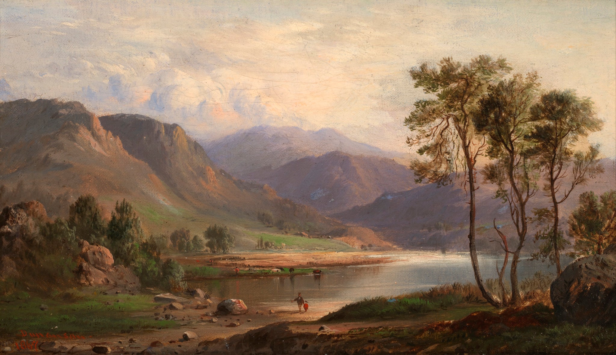 Robert Seldon Duncanson - Loch Long (1867) - 17" x 22" Fine Art Print