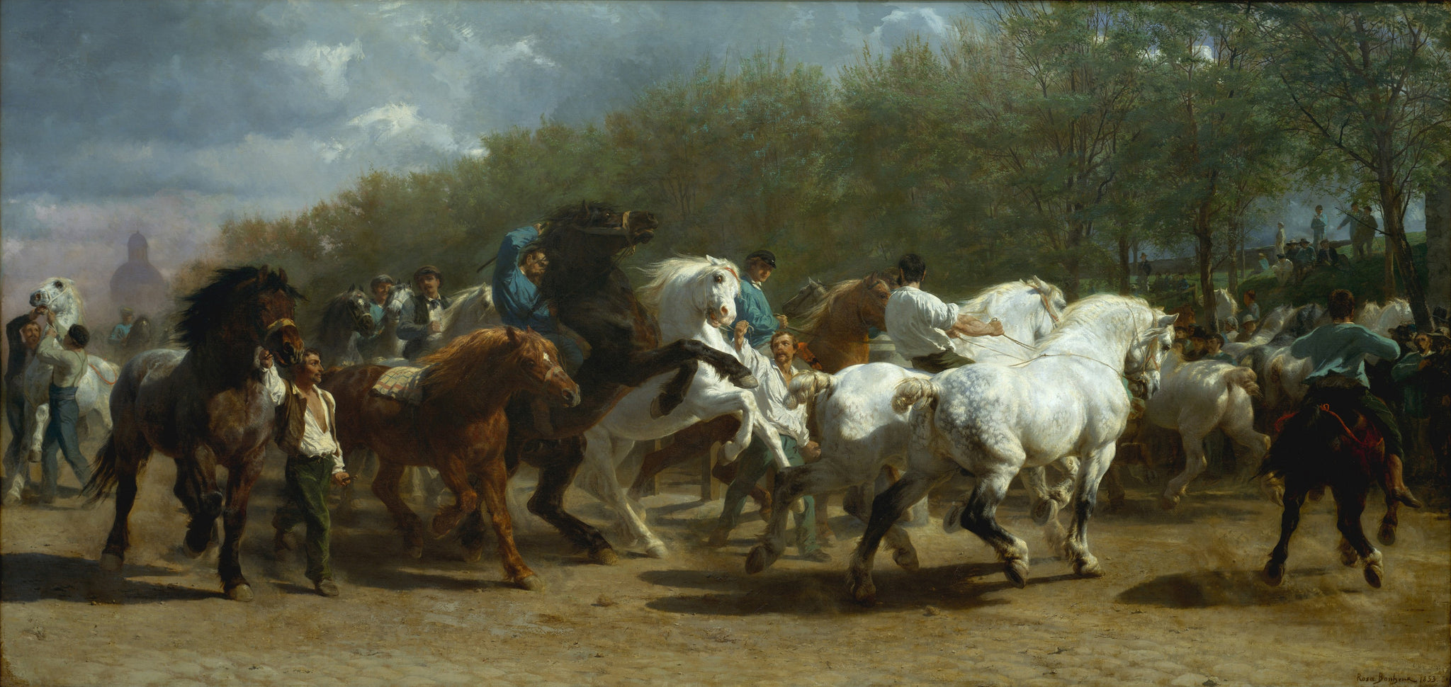 Rosa Bonheur - The Horse Fair (1852-55) - 17" x 22" Fine Art Print