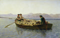 {{ product_title }} Fine Art Print | {{ product_vendor }} Jakero77 Rosa Bonheur - Changing Pastures (1863) Rowing Boat Fine Art Print Art Print  Jakero77