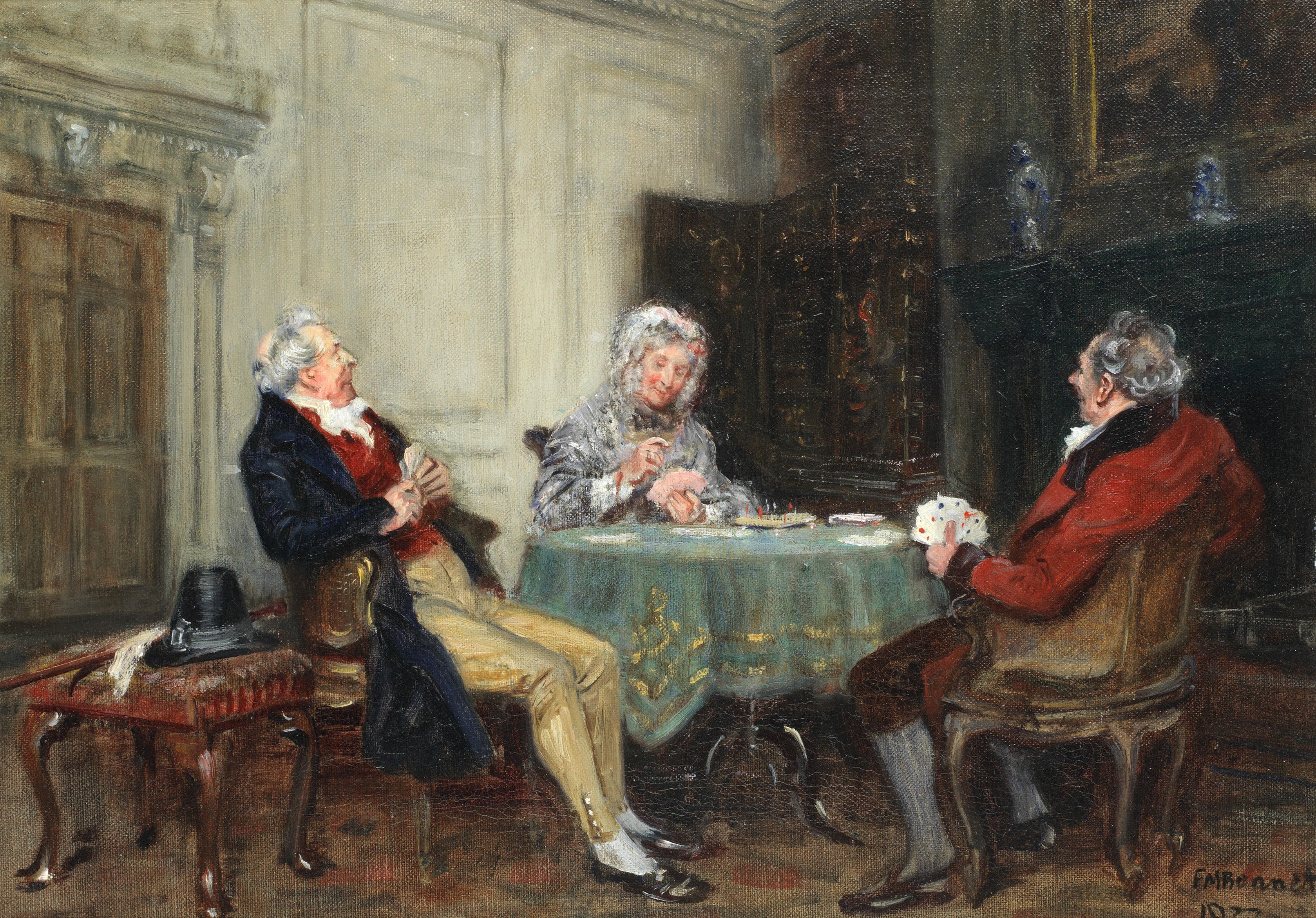 {{ product_title }} Fine Art Print | {{ product_vendor }} Jakero77 Frank Moss Bennett - The Card Players (1927) Fine Art Print Art Print  Jakero77