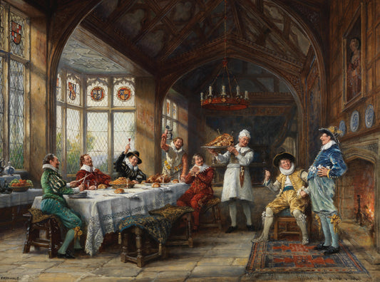 {{ product_title }} Fine Art Print | {{ product_vendor }} Jakero77 Frank Moss Bennett - The Roast Beef of Old England (1900s) Art Print  Jakero77