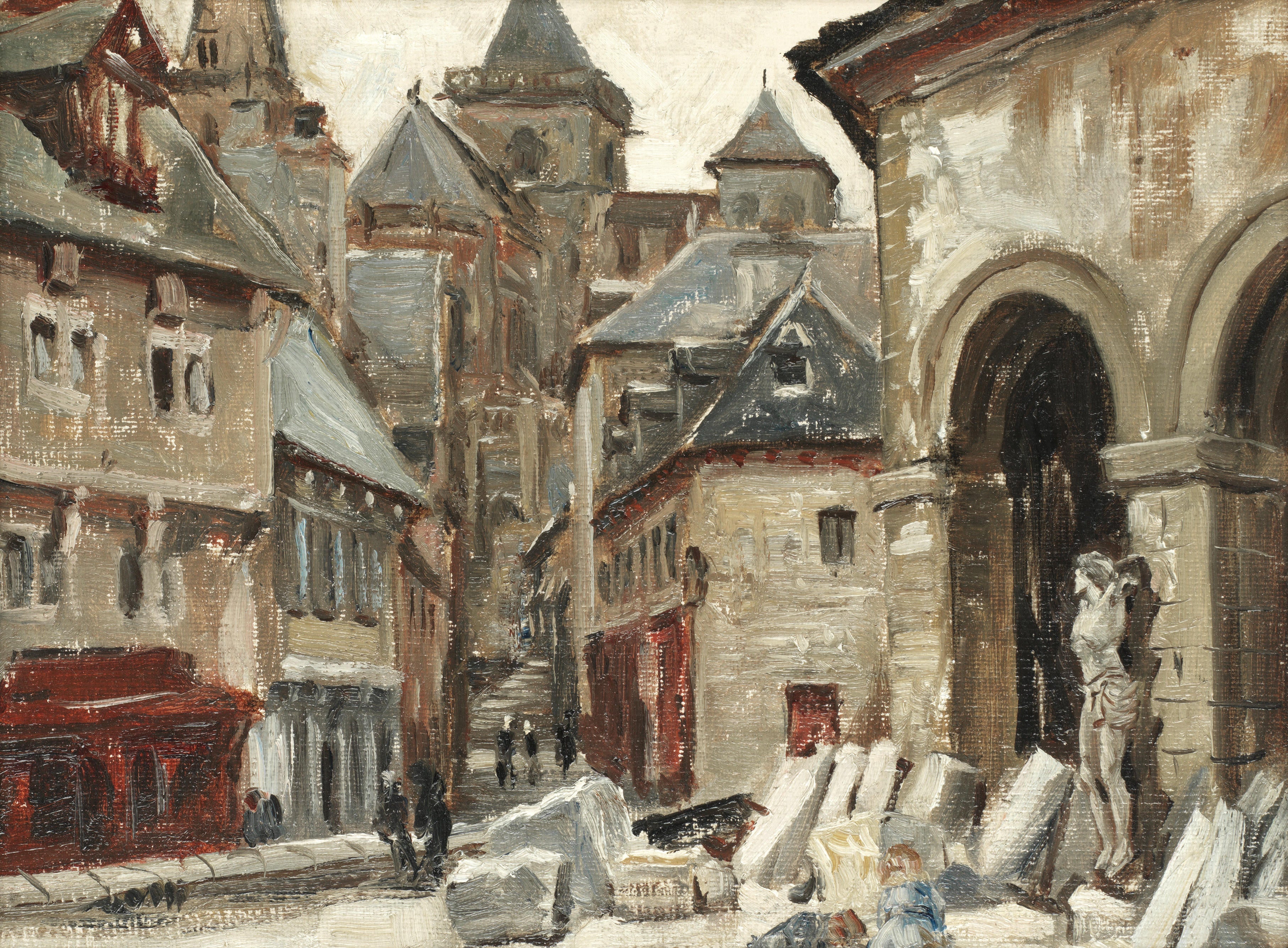 {{ product_title }} Fine Art Print | {{ product_vendor }} Jakero77 Frank Moss Bennett - Trequier, Brittany (1890s) Art Print  Jakero77