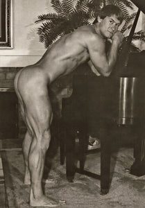 Bruce of LA - Scotty Cunningham Nude Bent Over Piano (1960s) Gay Interest Homoerotic - 17" x 22" Fine Art Print