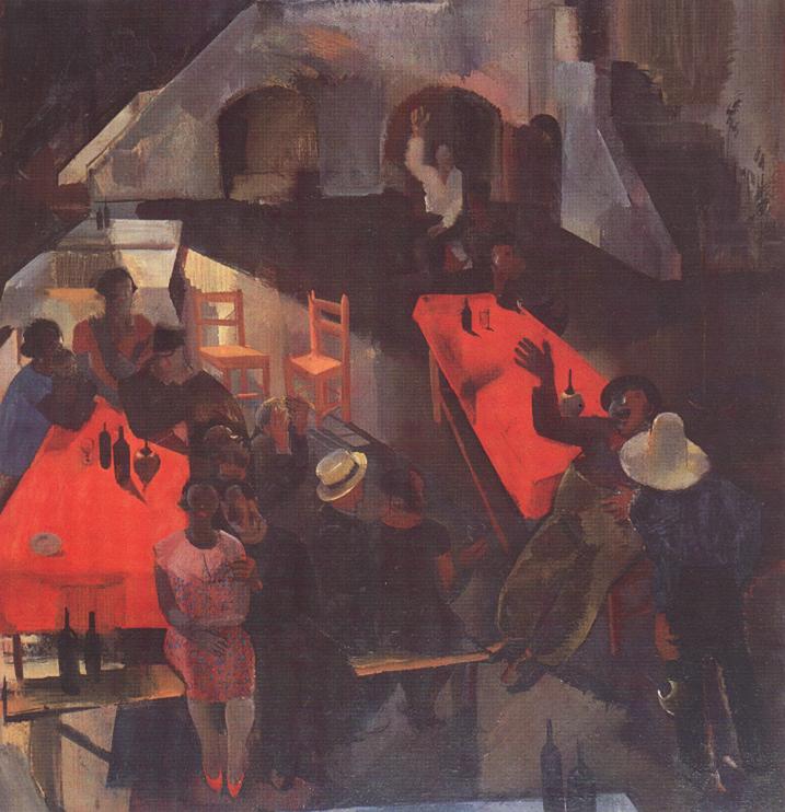{{ product_title }} Fine Art Print | {{ product_vendor }} Jakero77 Vilmos Aba-Novak - Pub (1930) Fine Art Print Art Print  Jakero77