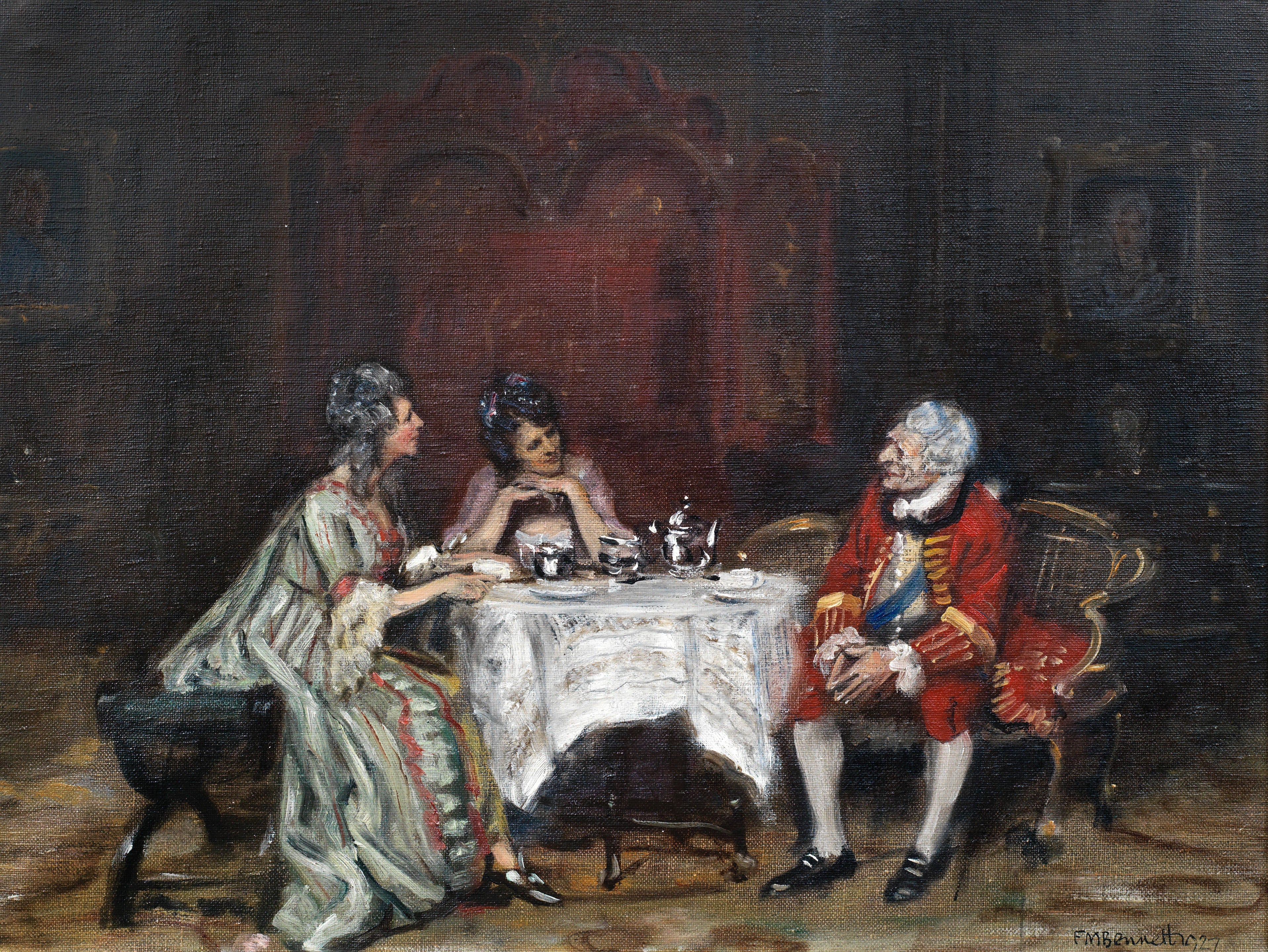 {{ product_title }} Fine Art Print | {{ product_vendor }} Jakero77 Frank Moss Bennett - Tea and Scandal (1927) Fine Art Print Art Print  Jakero77