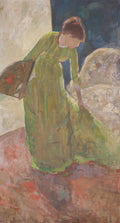 {{ product_title }} Fine Art Print | {{ product_vendor }} Jakero77 Mary Cassatt - Woman Standing, Holding a Fan (1878-79) Fine Art Print Art Print  Jakero77