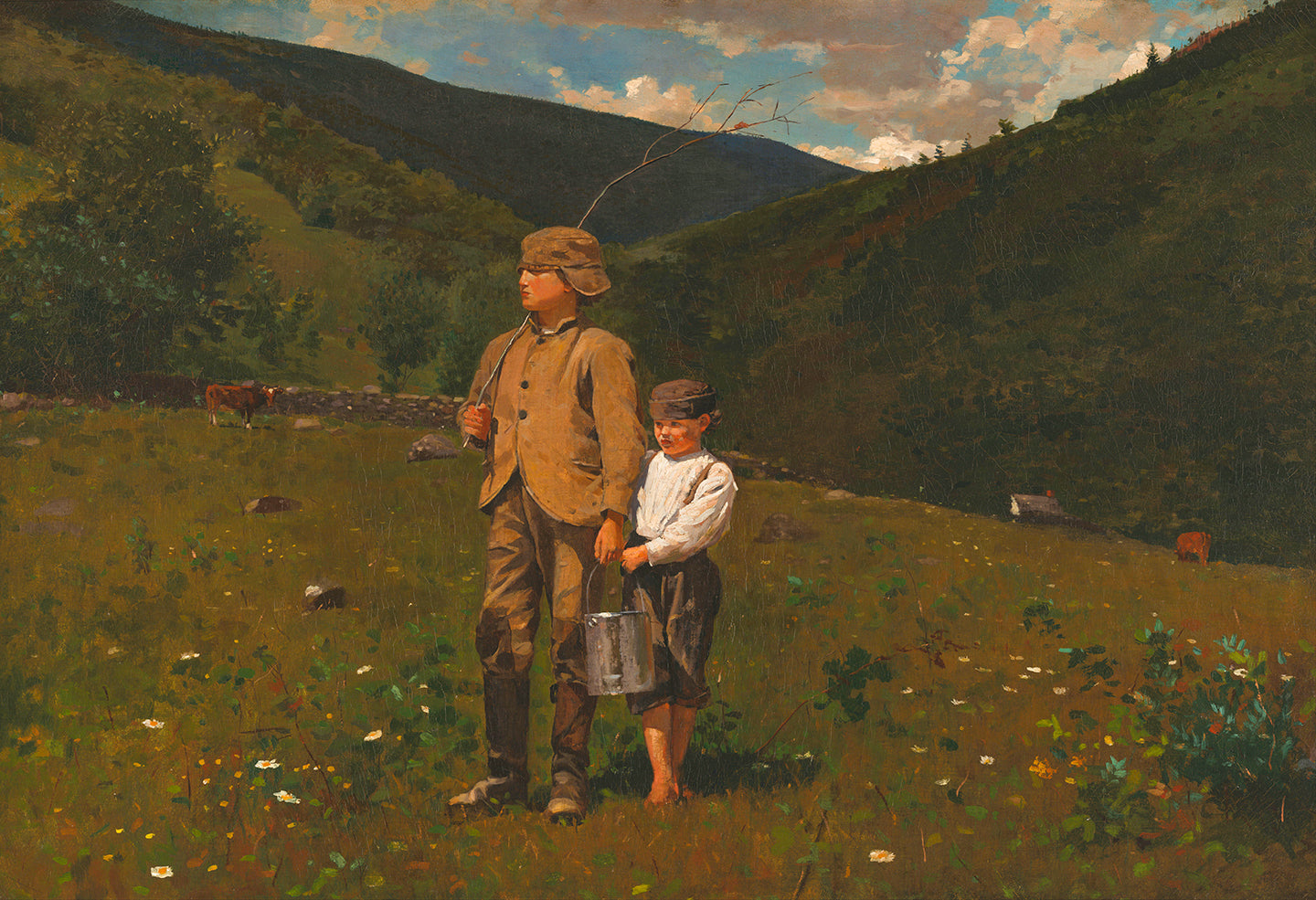 {{ product_title }} Fine Art Print | {{ product_vendor }} Jakero77 Winslow Homer - Crossing the Pasture (1871-72) Fine Art Print Art Print  Jakero77