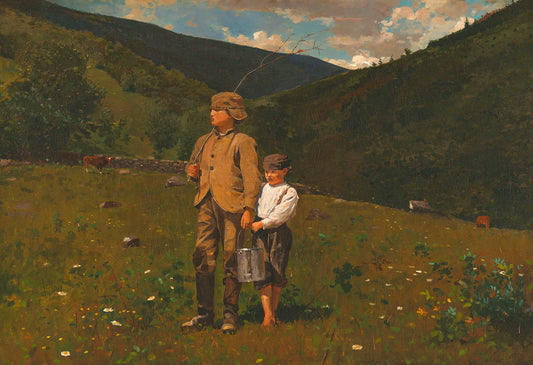 {{ product_title }} Fine Art Print | {{ product_vendor }} Jakero77 Winslow Homer - Crossing the Pasture (1871-72) Fine Art Print Art Print  Jakero77