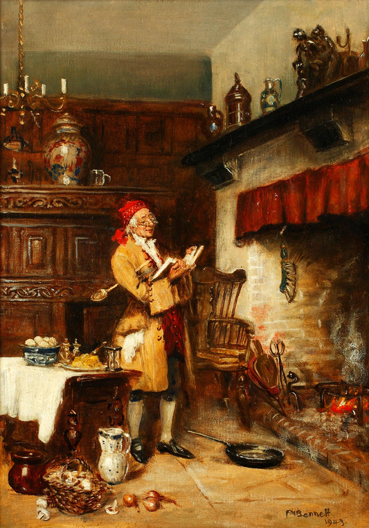 {{ product_title }} Fine Art Print | {{ product_vendor }} Jakero77 Frank Moss Bennett - Preparing the Omelette (1943) Fine Art Print Art Print  Jakero77