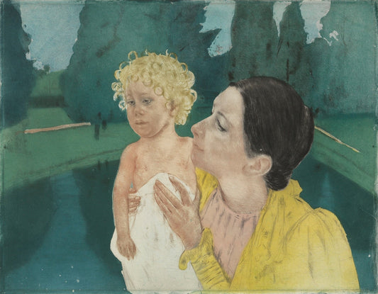 {{ product_title }} Fine Art Print | {{ product_vendor }} Jakero77 Mary Cassatt - Mother and Child Before a Pool (1896-1900) Art Print Art Print  Jakero77