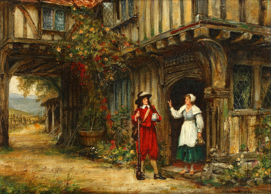 {{ product_title }} Fine Art Print | {{ product_vendor }} Jakero77 Frank Moss Bennett - The Visit (1924) Fine Art Print Art Print  Jakero77