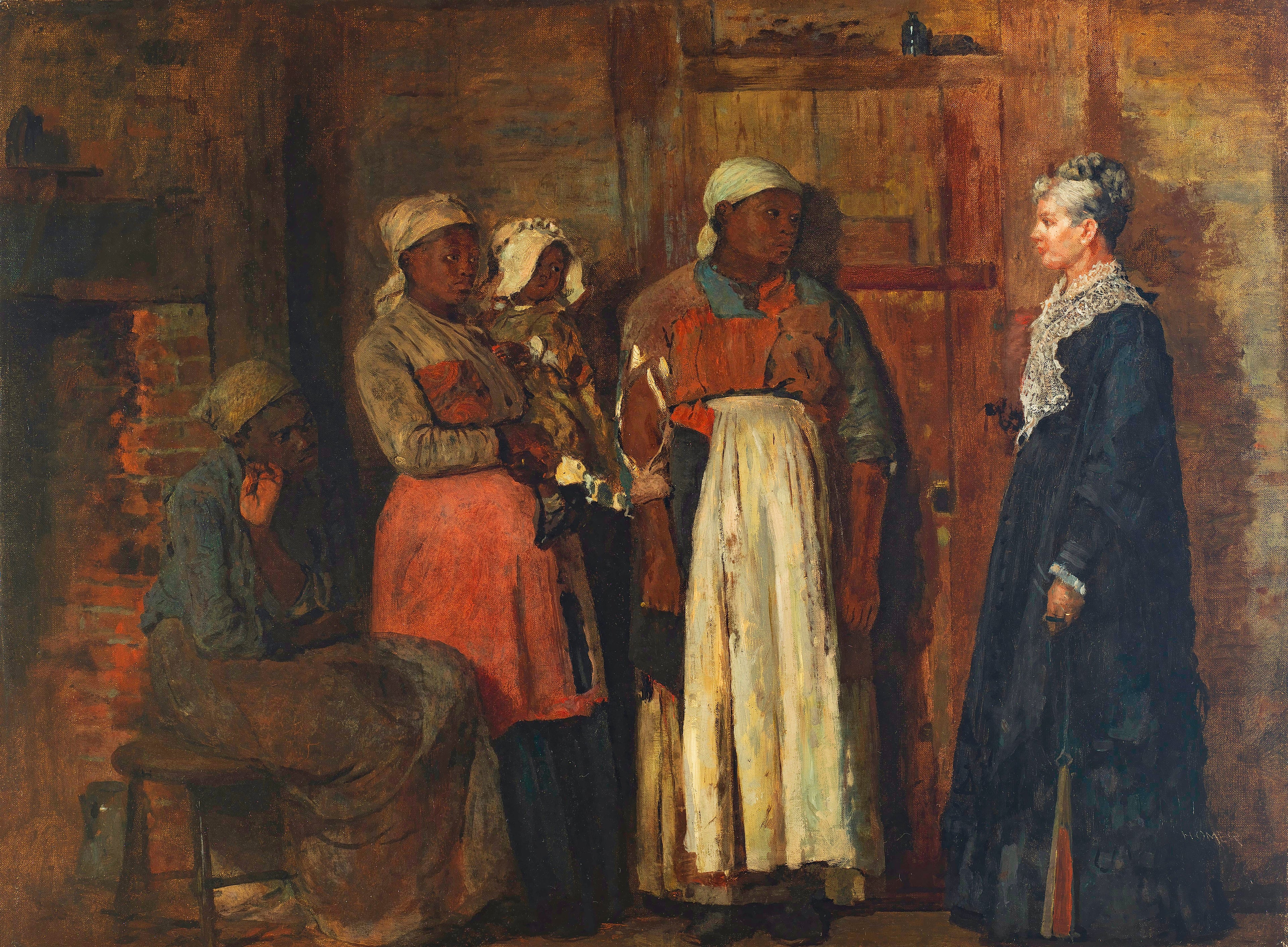 {{ product_title }} Fine Art Print | {{ product_vendor }} Jakero77 Winslow Homer - A Visit from the Old Mistress (1876) Fine Art Print Art Print  Jakero77
