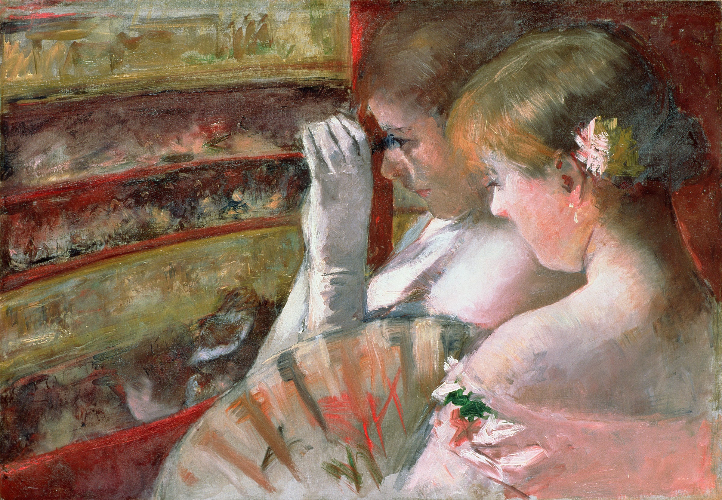 {{ product_title }} Fine Art Print | {{ product_vendor }} Jakero77 Mary Cassatt - In the Box (circa 1879) Opera Theater Fine Art Print Art Print  Jakero77