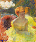 {{ product_title }} Fine Art Print | {{ product_vendor }} Jakero77 Mary Cassatt - Lydia Leaning on Her Arms in a Theater Box (1879) Print Art Print  Jakero77