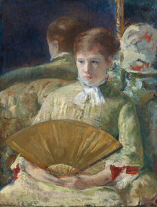 Mary Cassatt - Woman with a Fan (1880) Miss Mary Ellison - 17" x 22" Art Print