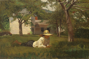 Winslow Homer - The Nooning (1872) Woman Laying in Grass - 17" x 22" Art Print