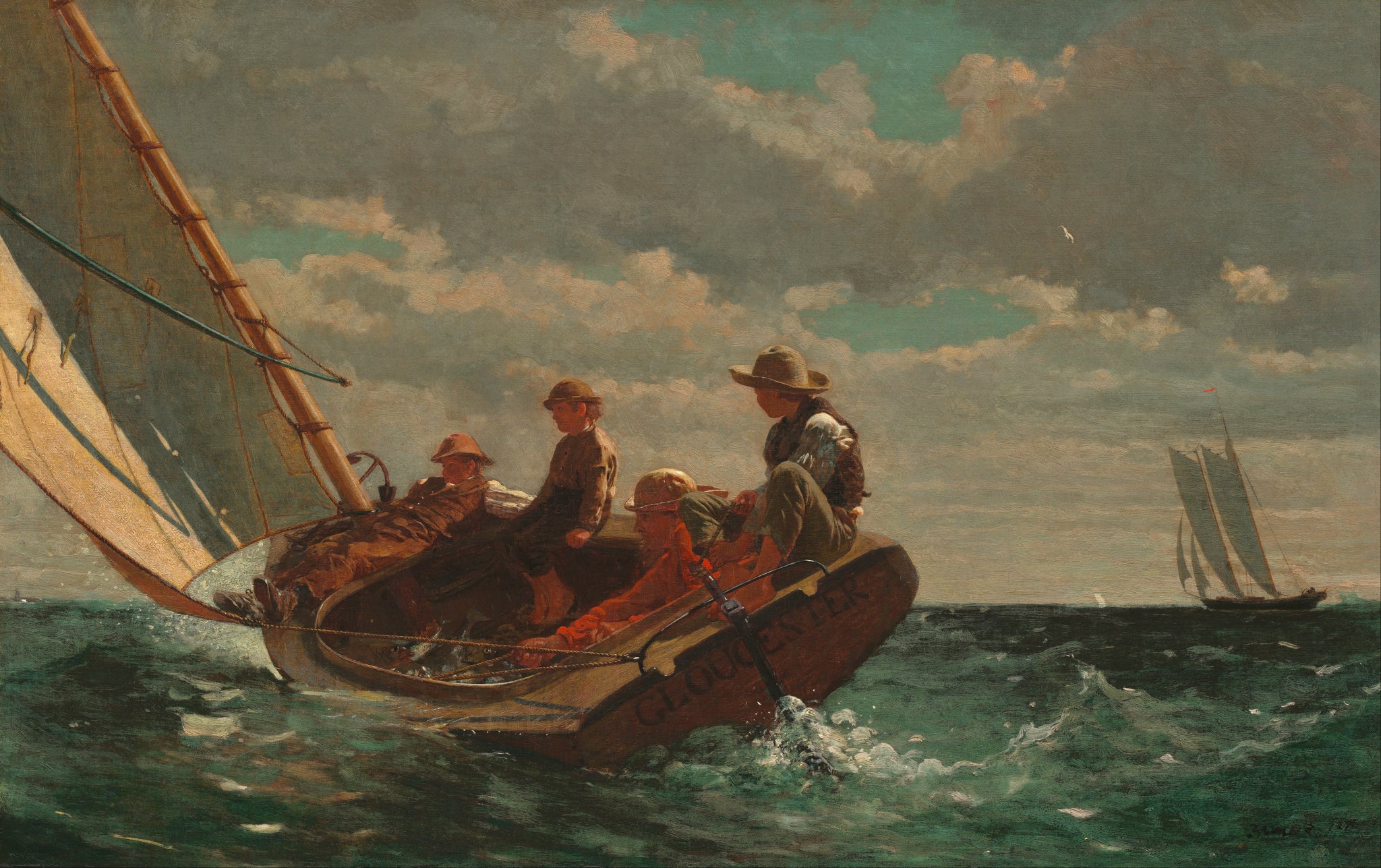 Winslow Homer - Breezing Up, A Fair Wind (1873-76) - 17" x 22" Fine Art Print