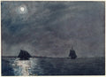 {{ product_title }} Fine Art Print | {{ product_vendor }} Jakero77 Winslow Homer - Eastern Point Light (1880) Moonlight Sailing Art Print Art Print  Jakero77