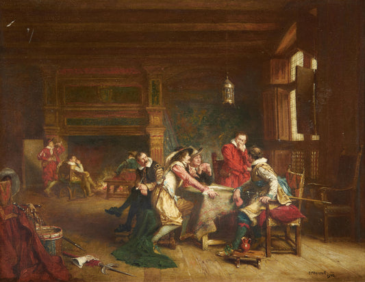 {{ product_title }} Fine Art Print | {{ product_vendor }} Jakero77 Frank Moss Bennett - Cavaliers Playing Cards (1912) Fine Art Print Art Print  Jakero77