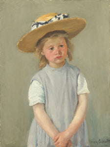 Mary Cassatt - Child in a Straw Hat (circa 1886) - 17" x 22" Fine Art Print