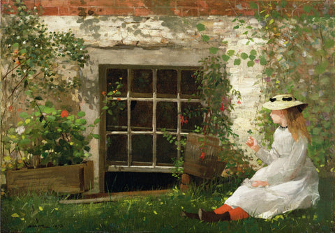 Winslow Homer - The Four-Leaf Clover (1873) - 17" x 22" Fine Art Print