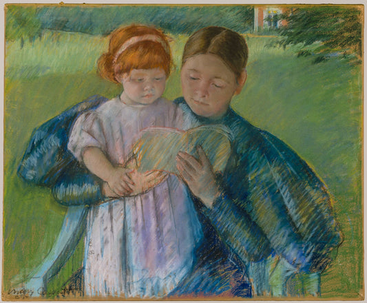 {{ product_title }} Fine Art Print | {{ product_vendor }} Jakero77 Mary Cassatt - Nurse Reading to a Little Girl (1895) Fine Art Print Art Print  Jakero77