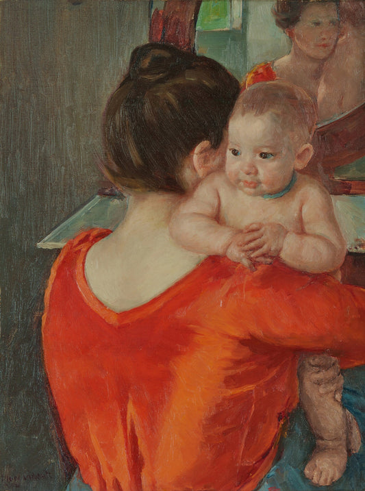 {{ product_title }} Fine Art Print | {{ product_vendor }} Jakero77 Mary Cassatt - Woman in Red Bodice & Her Child (1896-1906) Art Print Art Print  Jakero77