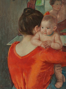 Mary Cassatt - Woman in Red Bodice & Her Child (1896-1906) - 17" x 22" Art Print