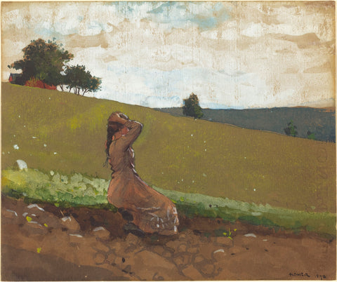 Winslow Homer - The Green Hill (1878) - 17" x 22" Fine Art Print