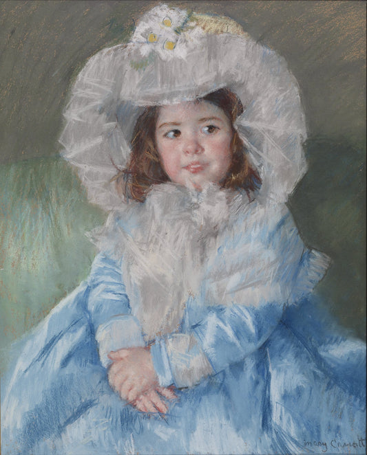 {{ product_title }} Fine Art Print | {{ product_vendor }} Jakero77 Mary Cassatt - Margot (Lefebvre) in Blue (1902) Fine Art Print Art Print  Jakero77