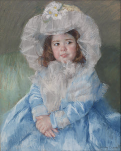 Mary Cassatt - Margot (Lefebvre) in Blue (1902) - 17" x 22" Fine Art Print