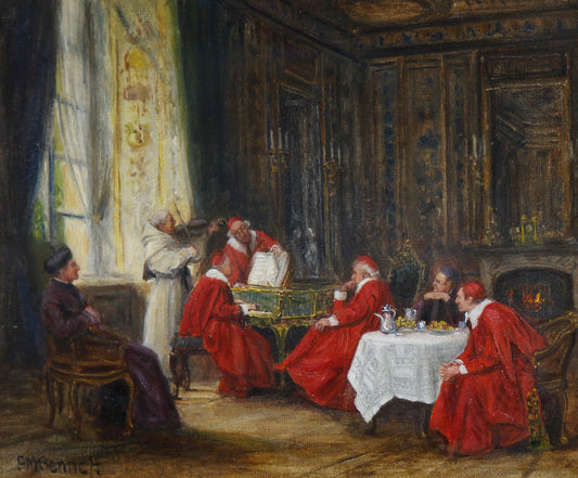 {{ product_title }} Fine Art Print | {{ product_vendor }} Jakero77 Frank Moss Bennett - The Recital (circa 1910) Fine Art Print Art Print  Jakero77