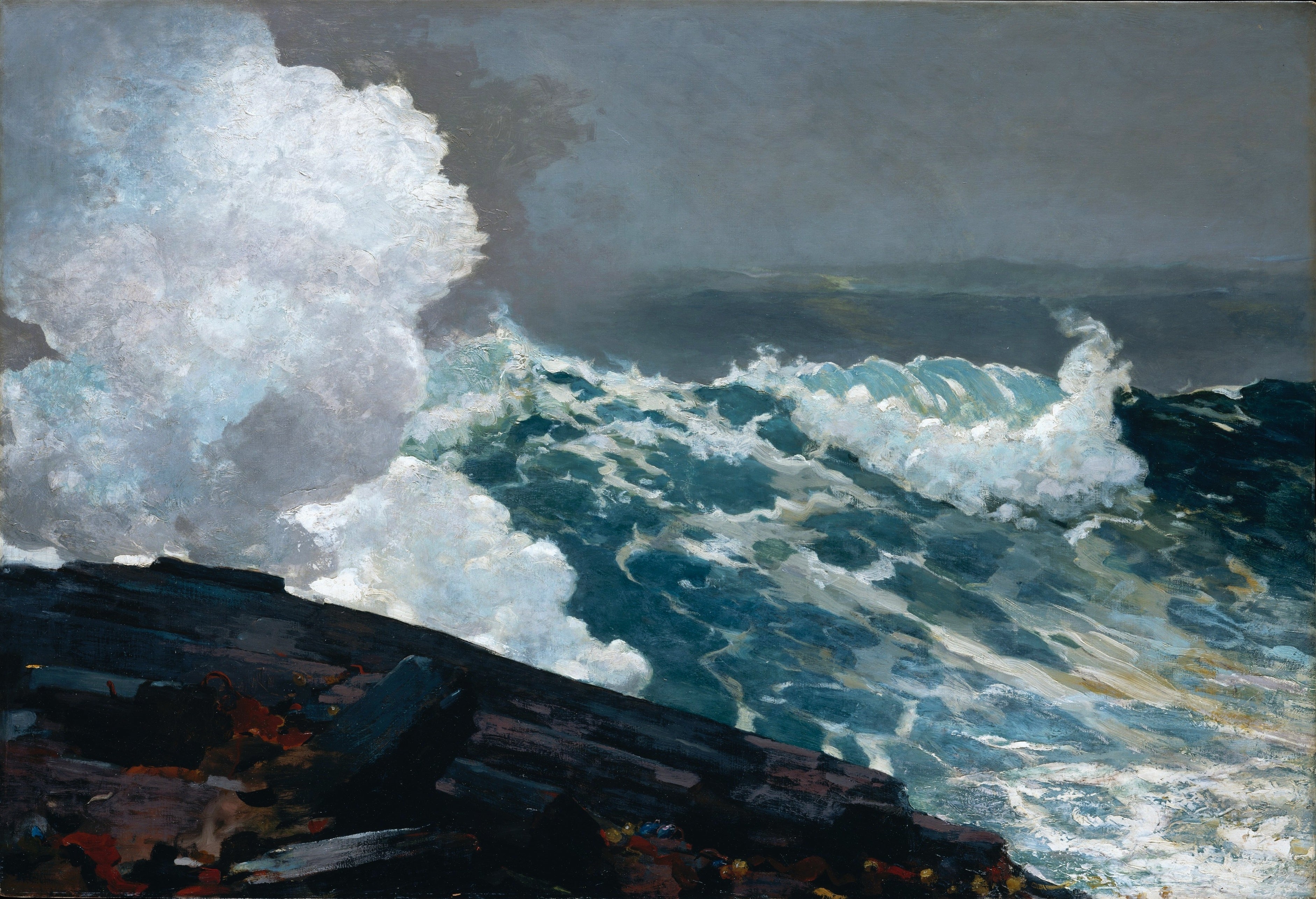 {{ product_title }} Fine Art Print | {{ product_vendor }} Jakero77 Winslow Homer Northeaster 1895 Seascape Waves Crashing Fine Art Print Art Print  Jakero77