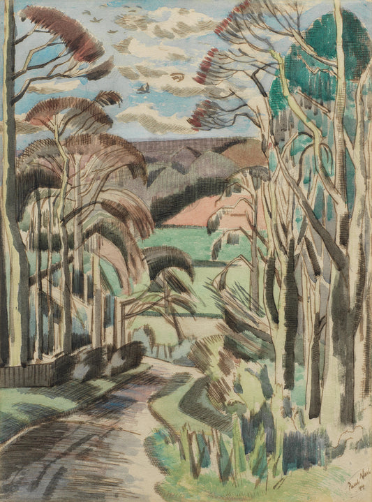 {{ product_title }} Fine Art Print | {{ product_vendor }} Jakero77 Paul Nash Early Spring, Fulmer 1919 Tree Lined Road Fine Art Print Art Print  Jakero77