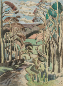 Paul Nash Early Spring, Fulmer 1919 Tree Lined Road 17" x 22" Fine Art Print