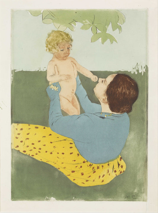 {{ product_title }} Fine Art Print | {{ product_vendor }} Jakero77 Mary Cassatt - Under the Horse Chestnut Tree (1896-97) Fine Art Print Art Print  Jakero77