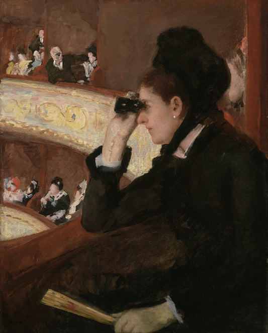 {{ product_title }} Fine Art Print | {{ product_vendor }} Jakero77 Mary Cassatt In the Loge At the Opera 1878 Binoculars Fine Art Print Art Print  Jakero77
